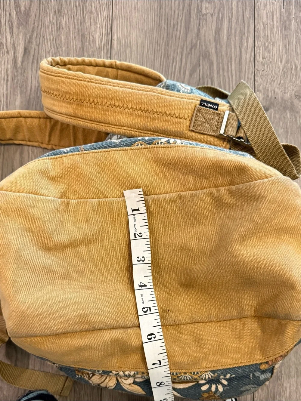 O’Neil Y2k Floral Green & Tan Adjustable Straps Backpack